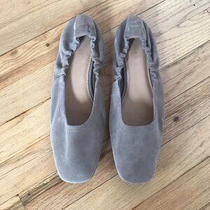 Suede ballet flats